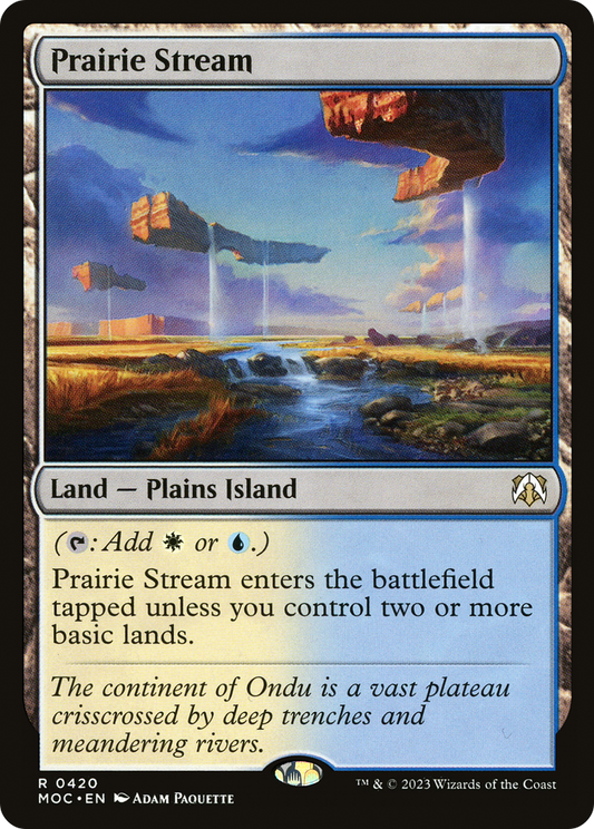 Prairie Stream (MOC-420) - March of the Machine Commander - Premium MTG Single from Wizards of the Coast - Just $0.25! Shop now at Game Crave Tournament Store