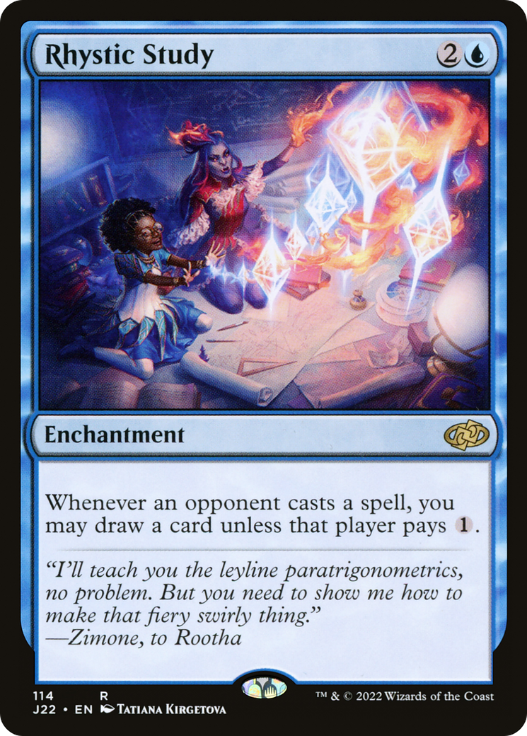 Rhystic Study (J22-114) - Jumpstart 2022 - Premium MTG Single from Wizards of the Coast - Just $13.33! Shop now at Game Crave Tournament Store