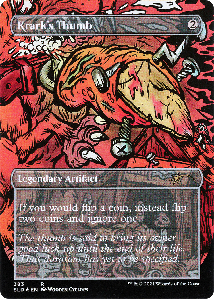 Krark's Thumb // Krark's Thumb (SLD-383) - Secret Lair Drop (Borderless) Foil - Premium MTG Single from Wizards of the Coast - Just $4.27! Shop now at Game Crave Tournament Store