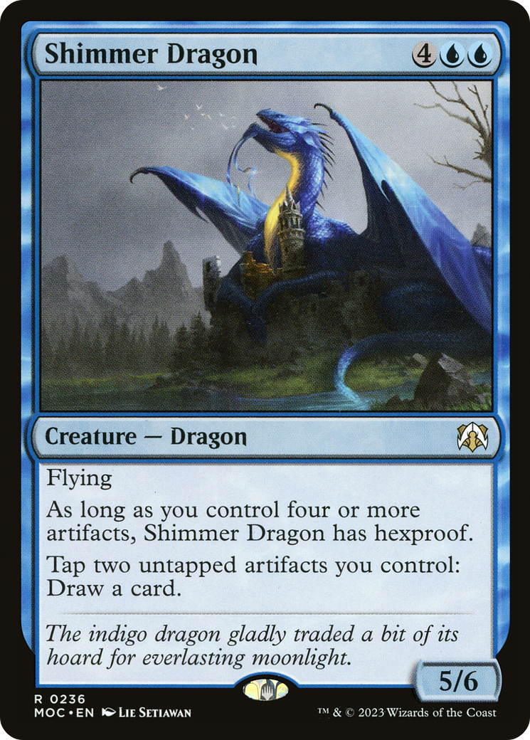 Shimmer Dragon (MOC-236) - March of the Machine Commander - Premium MTG Single from Wizards of the Coast - Just $0.08! Shop now at Game Crave Tournament Store