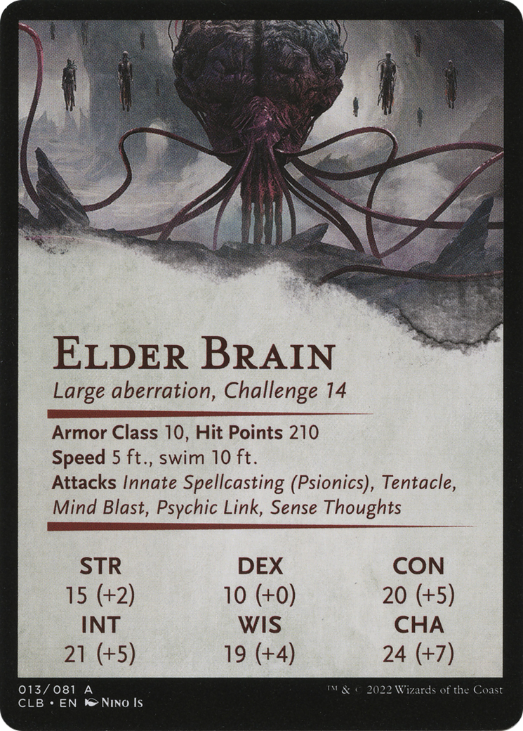 Elder Brain // Elder Brain (ACLB-013) - Battle for Baldur's Gate Art Series (Borderless) - Premium MTG Single from Wizards of the Coast - Just $0! Shop now at Game Crave Tournament Store
