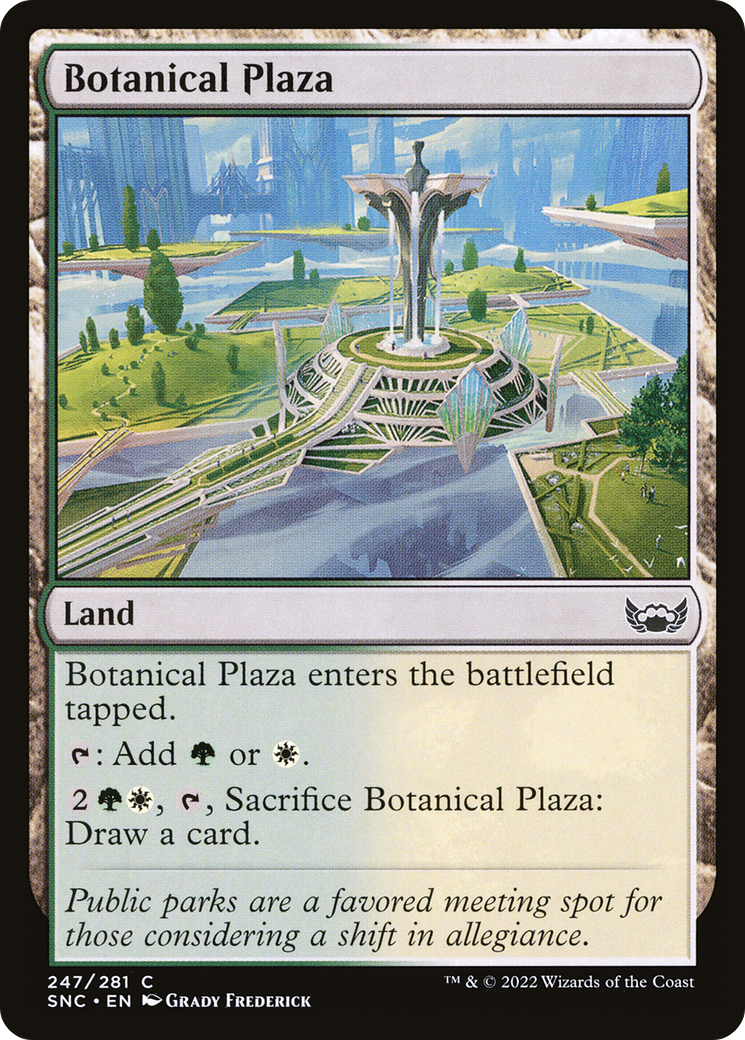 Botanical Plaza (SNC-247) - Streets of New Capenna Foil - Premium MTG Single from Wizards of the Coast - Just $0.08! Shop now at Game Crave Tournament Store