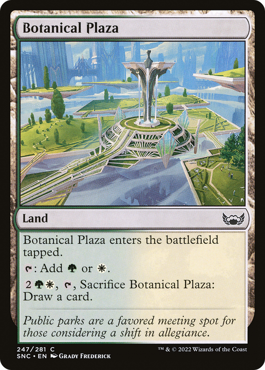 Botanical Plaza (SNC-247) - Streets of New Capenna Foil - Premium MTG Single from Wizards of the Coast - Just $0.08! Shop now at Game Crave Tournament Store