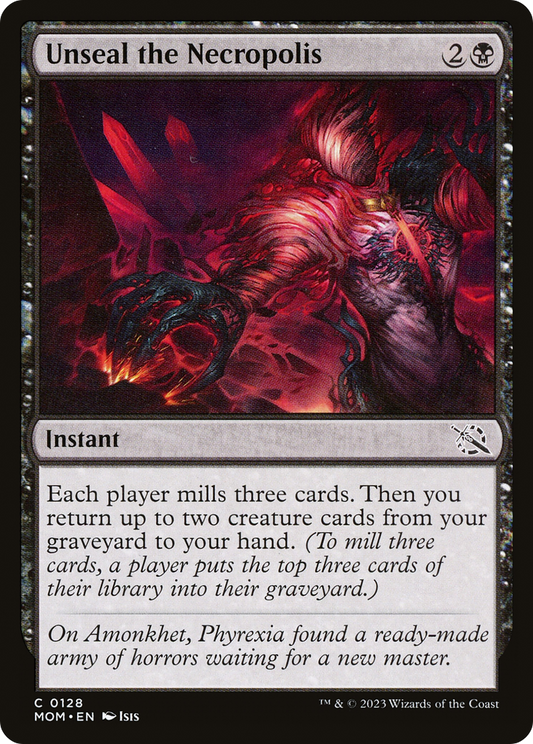 Unseal the Necropolis (MOM-128) - March of the Machine Foil - Premium MTG Single from Wizards of the Coast - Just $0.08! Shop now at Game Crave Tournament Store