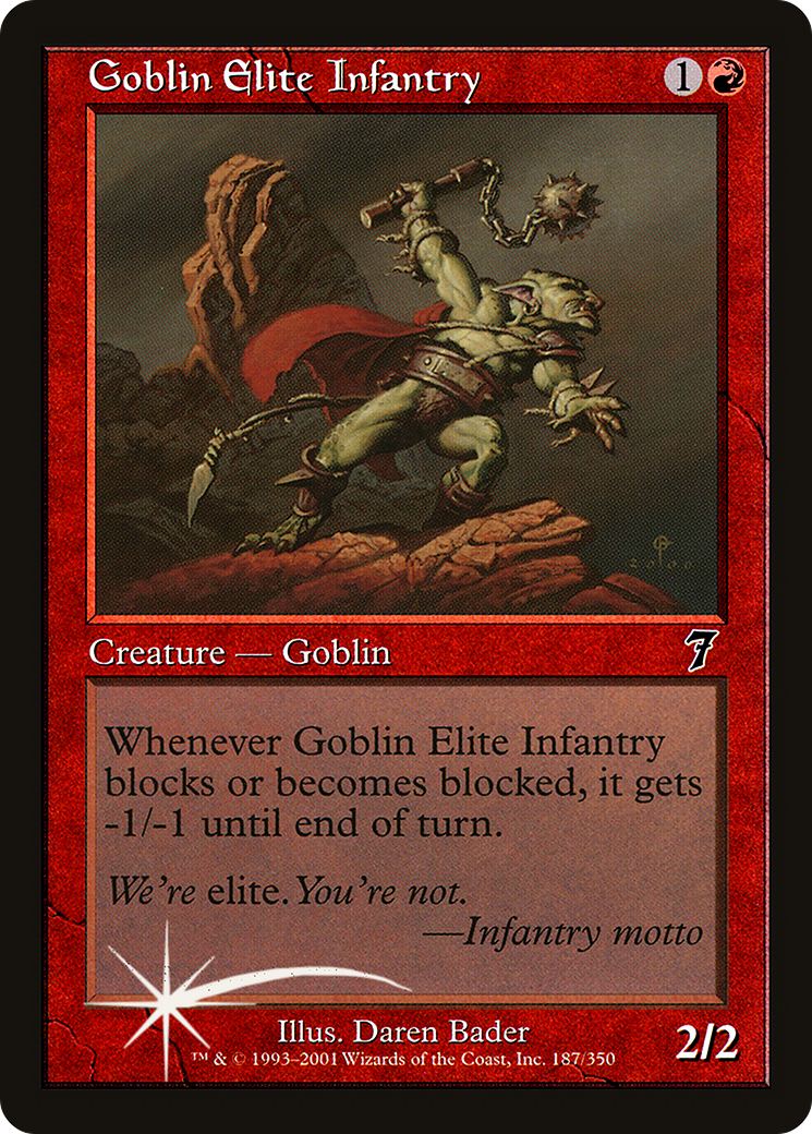 Goblin Elite Infantry (7ED-187★) - Seventh Edition Foil - Premium MTG Single from Wizards of the Coast - Just $0.83! Shop now at Game Crave Tournament Store