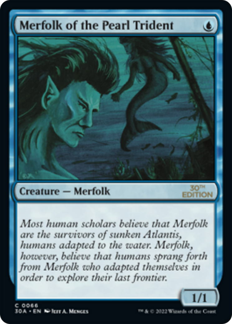 Merfolk of the Pearl Trident (30A-066) - 30th Anniversary Edition - Premium MTG Single from Wizards of the Coast - Just $0.13! Shop now at Game Crave Tournament Store