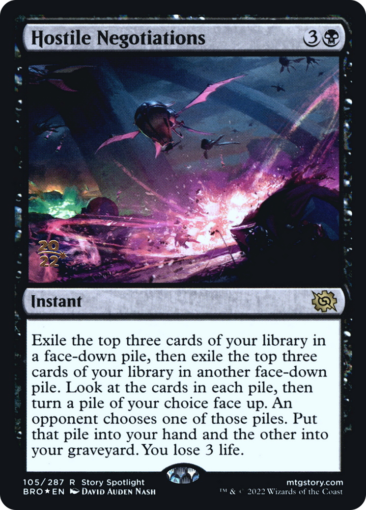 Hostile Negotiations (PBRO-105S) - The Brothers' War Promos Foil - Premium MTG Single from Wizards of the Coast - Just $0.16! Shop now at Game Crave Tournament Store