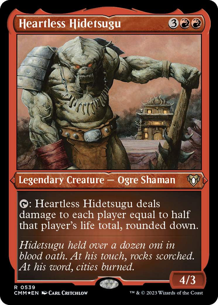 Heartless Hidetsugu (CMM-539) - Commander Masters Etched Foil - Premium MTG Single from Wizards of the Coast - Just $0.86! Shop now at Game Crave Tournament Store