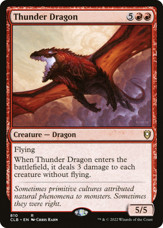 Thunder Dragon (CLB-810) - Commander Legends: Battle for Baldur's Gate - Premium MTG Single from Wizards of the Coast - Just $0.11! Shop now at Game Crave Tournament Store