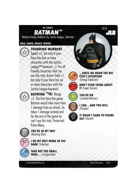Batman #103 DC Liga de la Justicia Ilimitada Heroclix