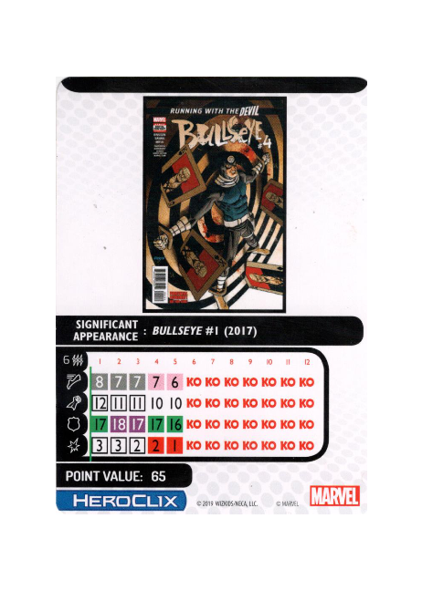 Bullseye #M19-010 Marvel HeroClix Promos - Premium HCX Single from WizKids - Just $1.79! Shop now at Game Crave Tournament Store