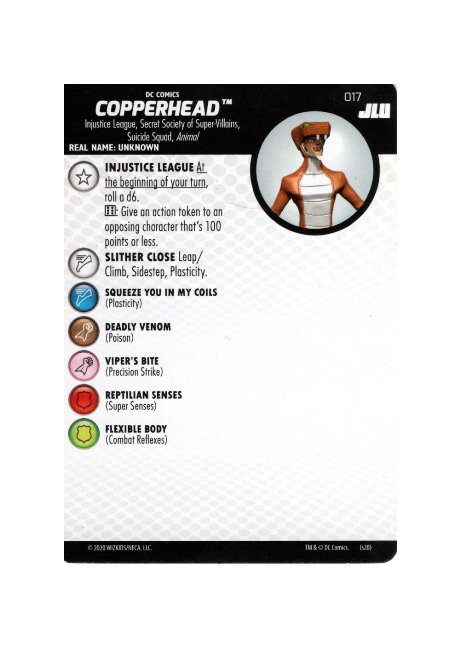 Copperhead #017 DC Justice League Unlimited Heroclix