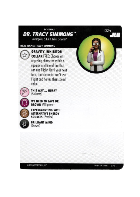 Dr. Tracy Simmons #024 DC Justice League Unlimited Heroclix - Premium HCX Single from WizKids - Just $0.99! Shop now at Game Crave Tournament Store