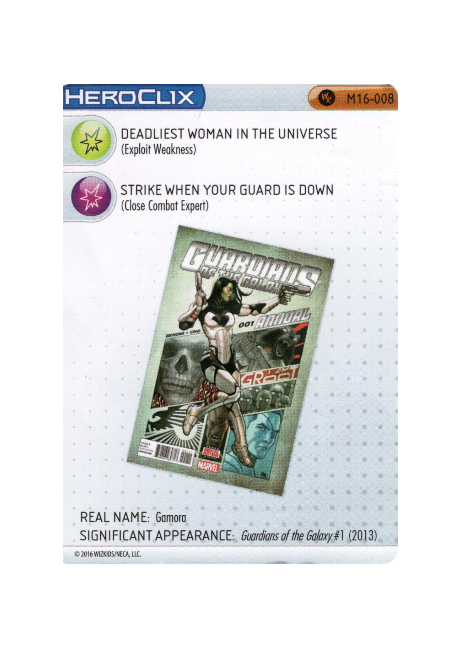 Gamora  #M16-008 Marvel HeroClix Promos - Premium HCX Single from WizKids - Just $1.78! Shop now at Game Crave Tournament Store