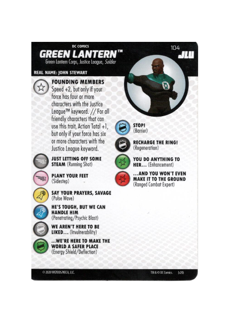 Green Lantern #104 DC Justice League Héroclix illimité