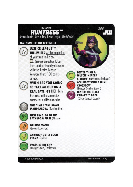 Huntress #033 DC Justice League Unlimited Heroclix