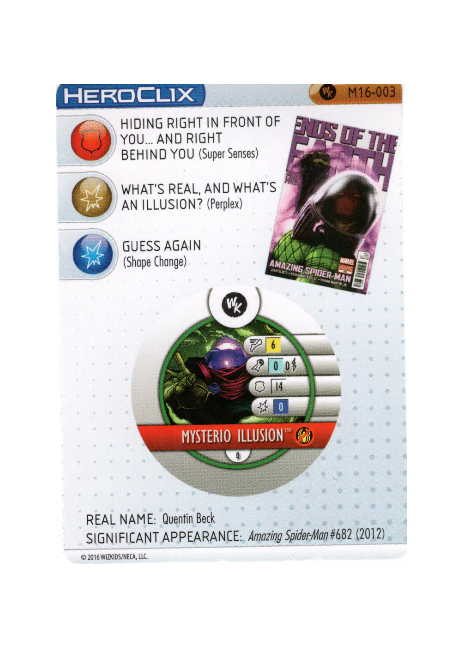 Mysterio #M16-003 Marvel HeroClix Promos - Premium HCX Single from WizKids - Just $5.99! Shop now at Game Crave Tournament Store