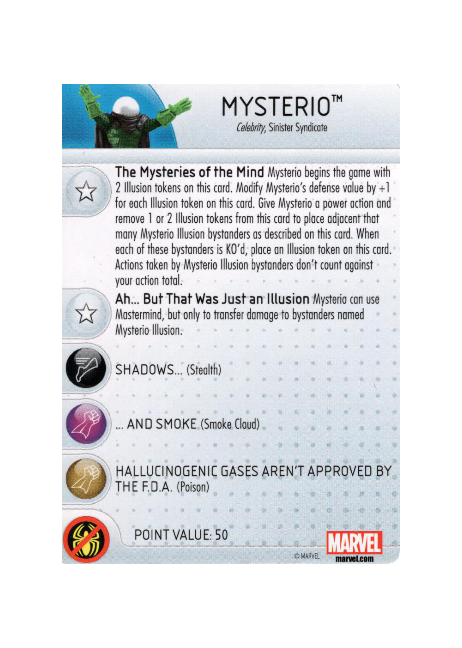 Mysterio #M16-003 Marvel HeroClix Promos - Premium HCX Single from WizKids - Just $5.99! Shop now at Game Crave Tournament Store