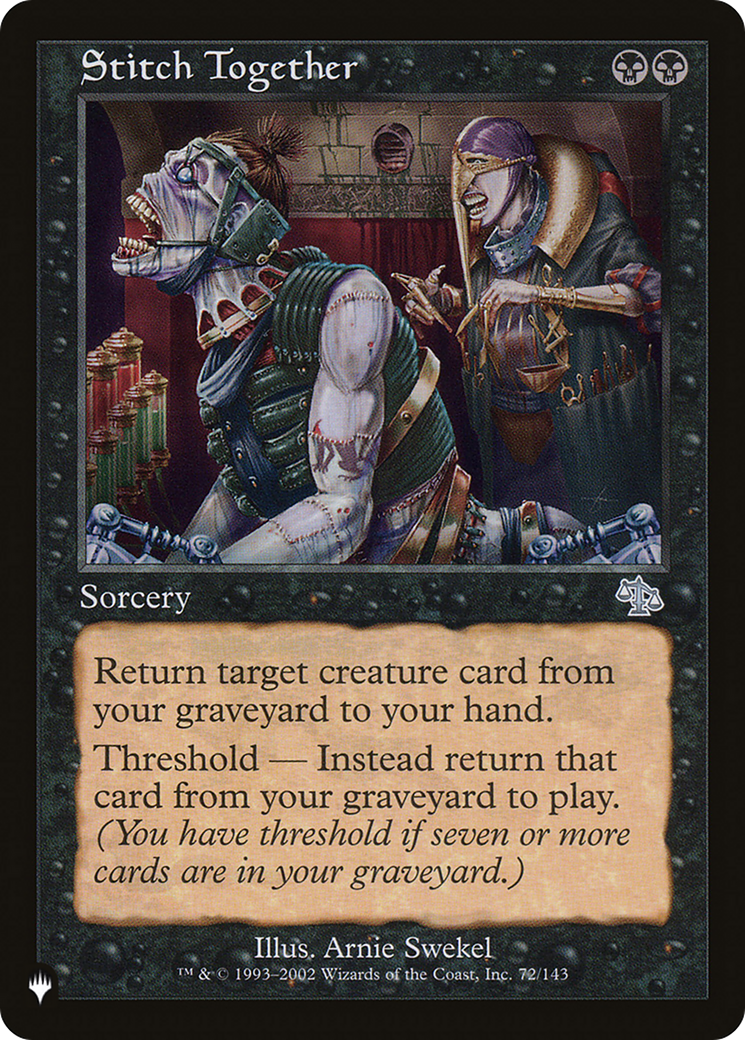 Stitch Together (PLIST-850) - The List - Premium MTG Single from Wizards of the Coast - Just $5.26! Shop now at Game Crave Tournament Store