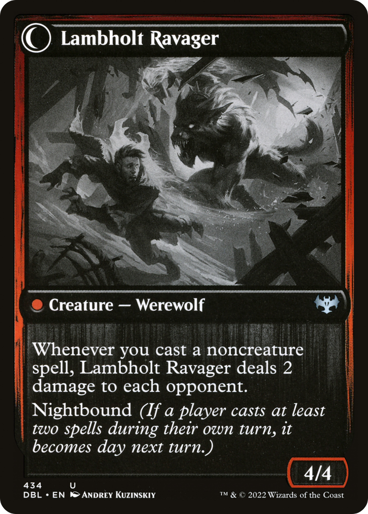 Lambholt Raconteur // Lambholt Ravager (DBL-434) - Innistrad: Double Feature: (Double Faced Transform) - Premium MTG Single from Wizards of the Coast - Just $0.10! Shop now at Game Crave Tournament Store