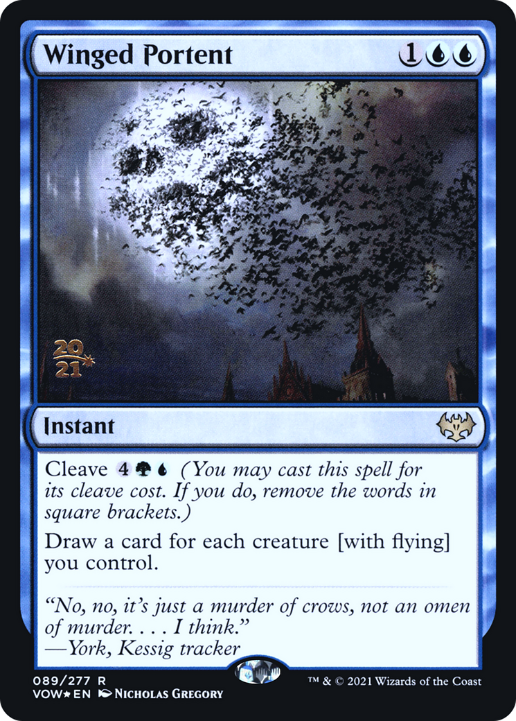 Winged Portent (PVOW-89S) - Innistrad: Crimson Vow Promos Foil - Premium MTG Single from Wizards of the Coast - Just $0.11! Shop now at Game Crave Tournament Store