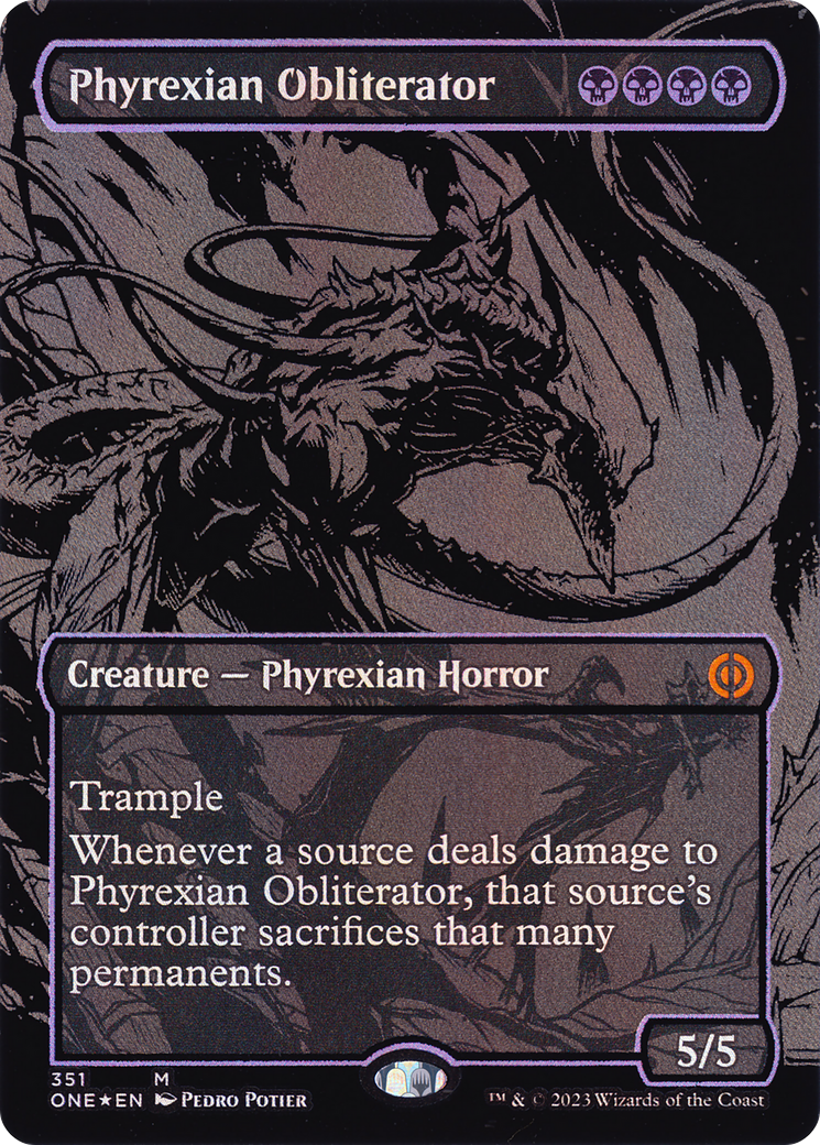 Phyrexian Obliterator (ONE-351) - Phyrexia: All Will Be One (Borderless) Foil - Premium MTG Single from Wizards of the Coast - Just $28.80! Shop now at Game Crave Tournament Store