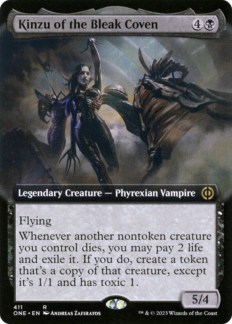 Kinzu of the Bleak Coven (ONE-411) - Phyrexia: All Will Be One: (Extended Art) - Premium MTG Single from Wizards of the Coast - Just $0.10! Shop now at Game Crave Tournament Store