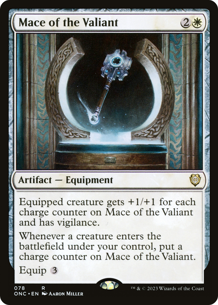 Mace of the Valiant (ONC-078) - Phyrexia: All Will Be One Commander - Premium MTG Single from Wizards of the Coast - Just $0.08! Shop now at Game Crave Tournament Store
