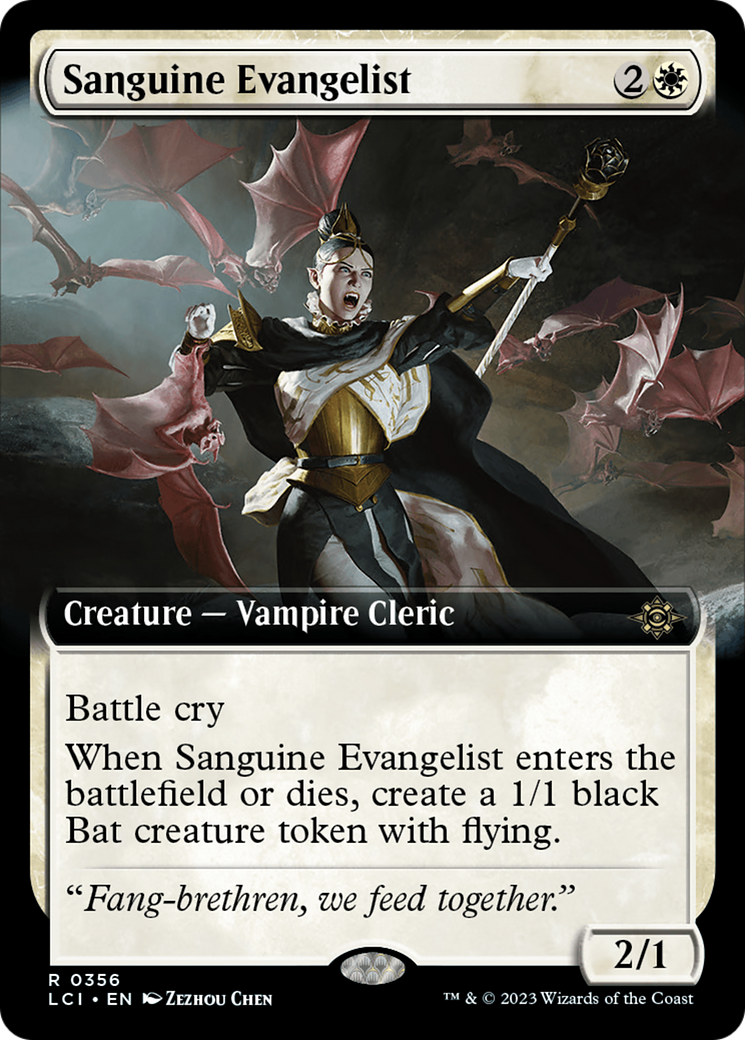 Sanguine Evangelist (LCI-356) - The Lost Caverns of Ixalan: (Extended Art) - Premium MTG Single from Wizards of the Coast - Just $0.10! Shop now at Game Crave Tournament Store