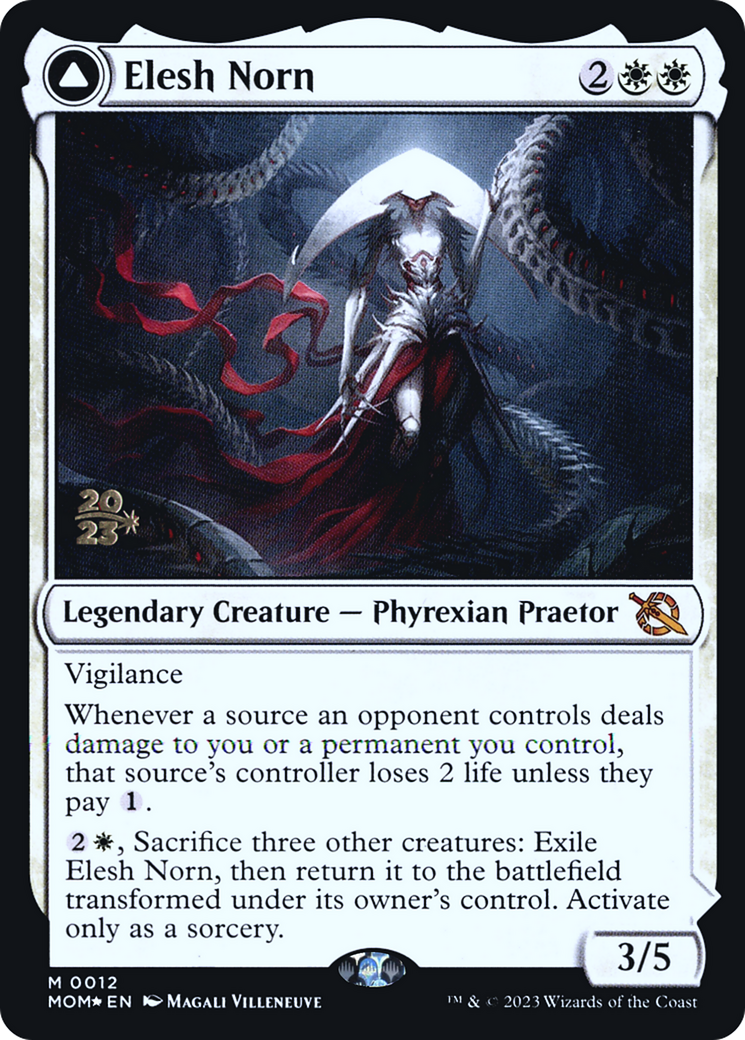 Elesh Norn // The Argent Etchings (PMOM-12S) - March of the Machine Promos Foil - Premium MTG Single from Wizards of the Coast - Just $2.84! Shop now at Game Crave Tournament Store
