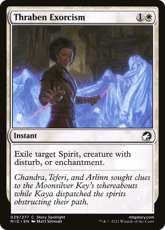 Thraben Exorcism (MID-039) - Innistrad: Midnight Hunt - Premium MTG Single from Wizards of the Coast - Just $0.08! Shop now at Game Crave Tournament Store