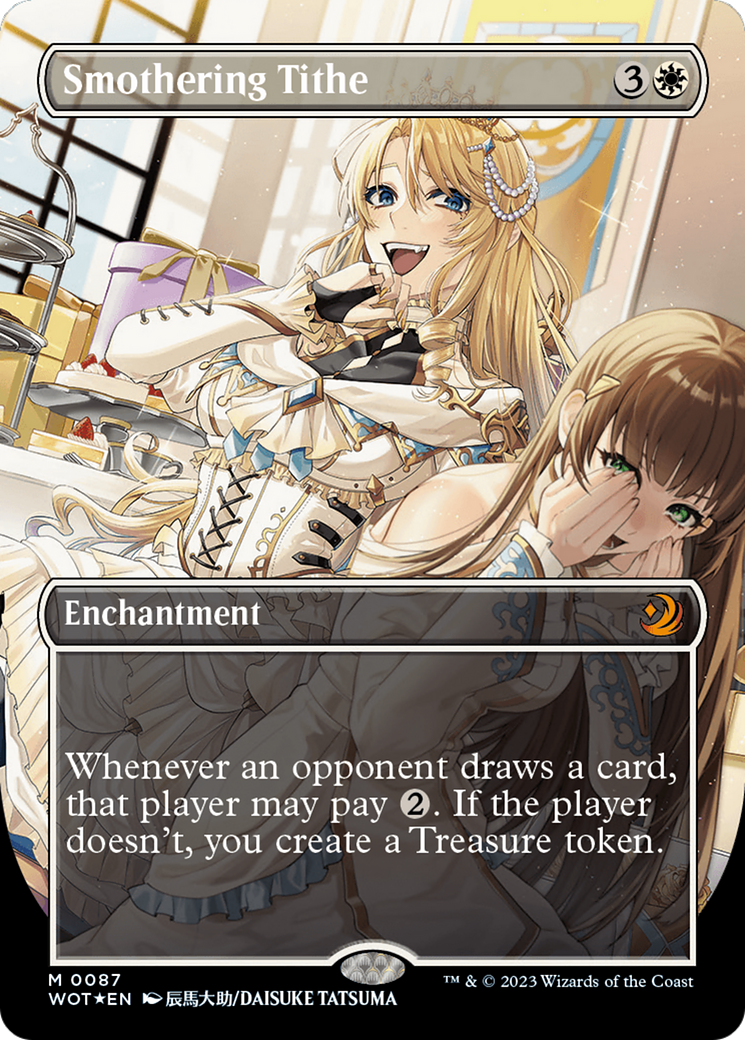 Smothering Tithe (WOT-087) - Wilds of Eldraine: Enchanting Tales (Borderless) Foil - Premium MTG Single from Wizards of the Coast - Just $122.98! Shop now at Game Crave Tournament Store