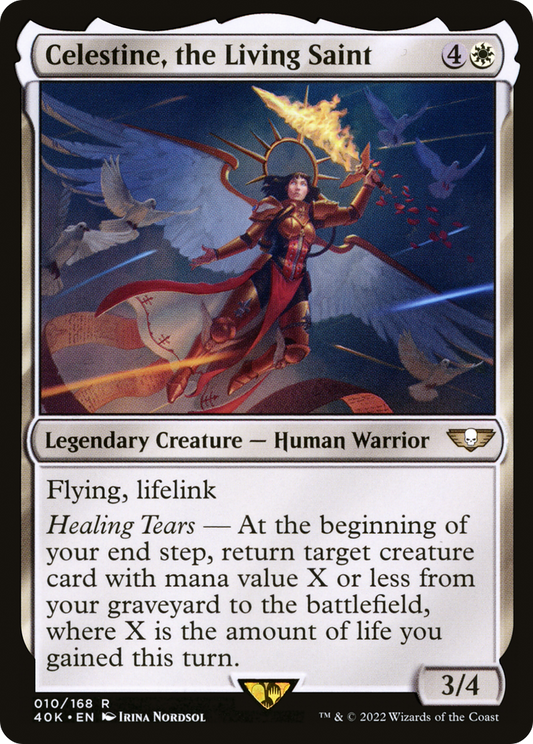 Celestine, the Living Saint (40K-010) - Warhammer 40,000 Commander - Premium MTG Single from Wizards of the Coast - Just $10.91! Shop now at Game Crave Tournament Store