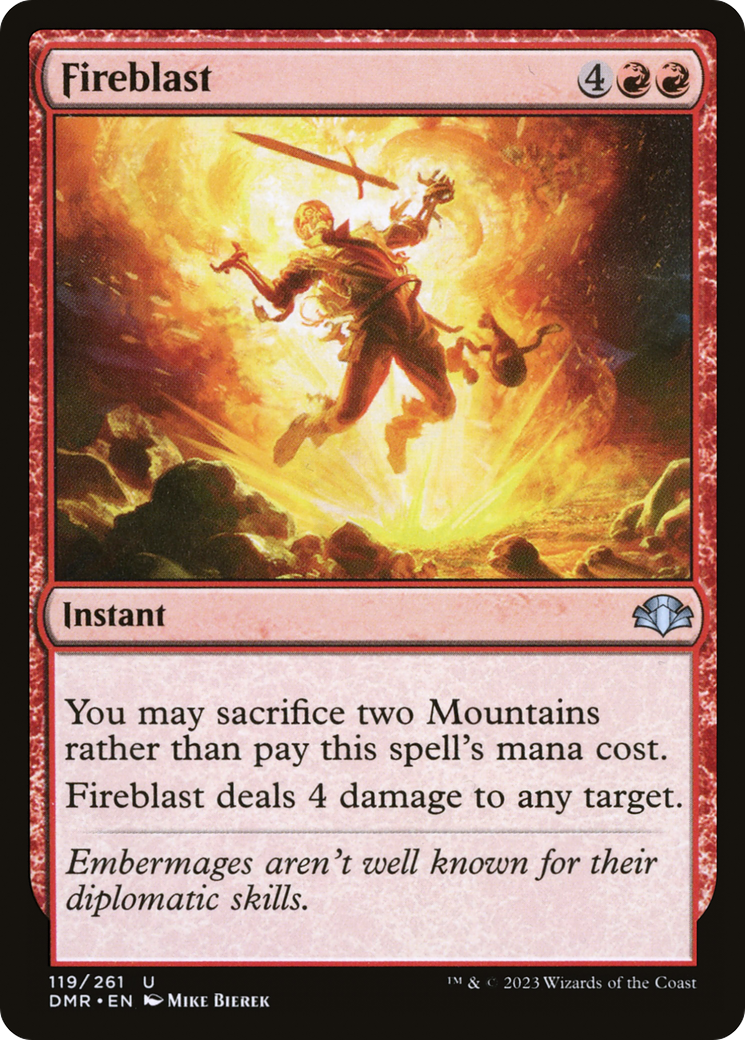 Fireblast (DMR-119) - Dominaria Remastered - Premium MTG Single from Wizards of the Coast - Just $0.08! Shop now at Game Crave Tournament Store