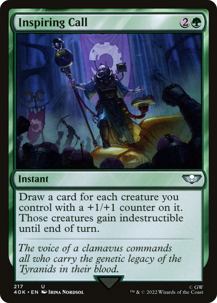 Inspiring Call (40K-217) - Warhammer 40,000 Commander - Premium MTG Single from Wizards of the Coast - Just $0.19! Shop now at Game Crave Tournament Store