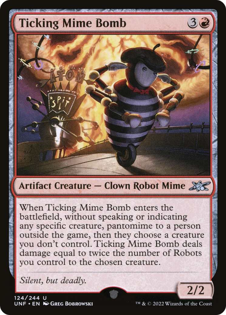 Ticking Mime Bomb (UNF-124) - Unfinity - Premium MTG Single from Wizards of the Coast - Just $0.08! Shop now at Game Crave Tournament Store