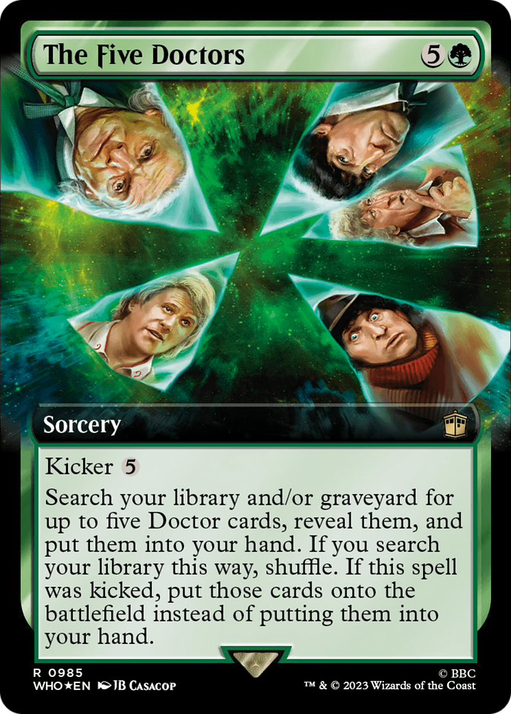 The Five Doctors (WHO-985) - Doctor Who: (Extended Art) Foil - Premium MTG Single from Wizards of the Coast - Just $0.15! Shop now at Game Crave Tournament Store