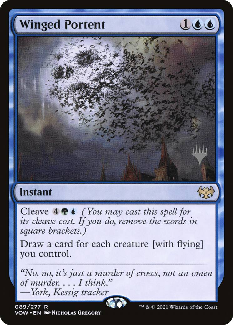 Winged Portent (PVOW-89P) - Innistrad: Crimson Vow Promos - Premium MTG Single from Wizards of the Coast - Just $0.08! Shop now at Game Crave Tournament Store