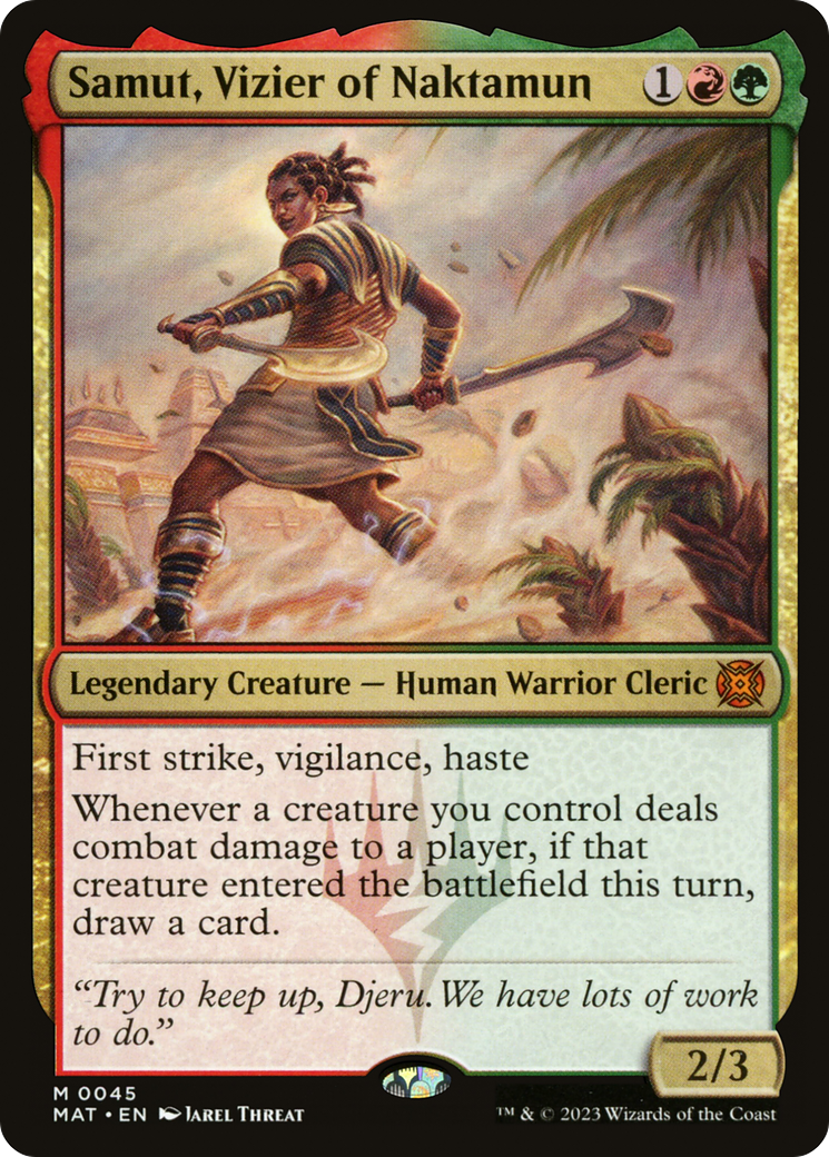 Samut, Vizier of Naktamun (MAT-045) - March of the Machine: The Aftermath - Premium MTG Single from Wizards of the Coast - Just $0.35! Shop now at Game Crave Tournament Store