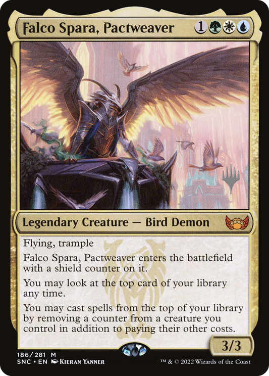 Falco Spara, Pactweaver (PSNC-186P) - Streets of New Capenna Promos - Premium MTG Single from Wizards of the Coast - Just $0.92! Shop now at Game Crave Tournament Store