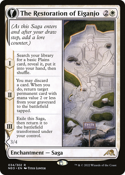 The Restoration of Eiganjo // Architect of Restoration (NEO-034) - Kamigawa: Neon Dynasty: (fandfc) Foil - Premium MTG Single from Wizards of the Coast - Just $0.10! Shop now at Game Crave Tournament Store