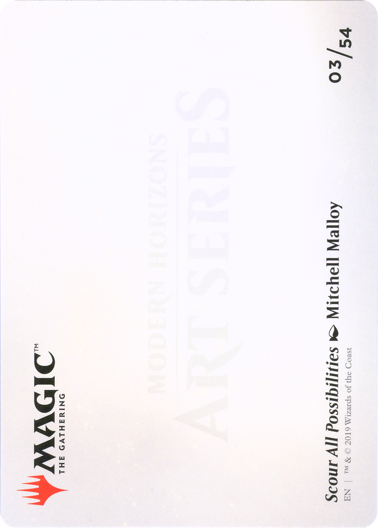 Scour All Possibilities // Scour All Possibilities (AMH1-003) - Modern Horizons Art Series (Borderless) - Premium MTG Single from Wizards of the Coast - Just $0! Shop now at Game Crave Tournament Store
