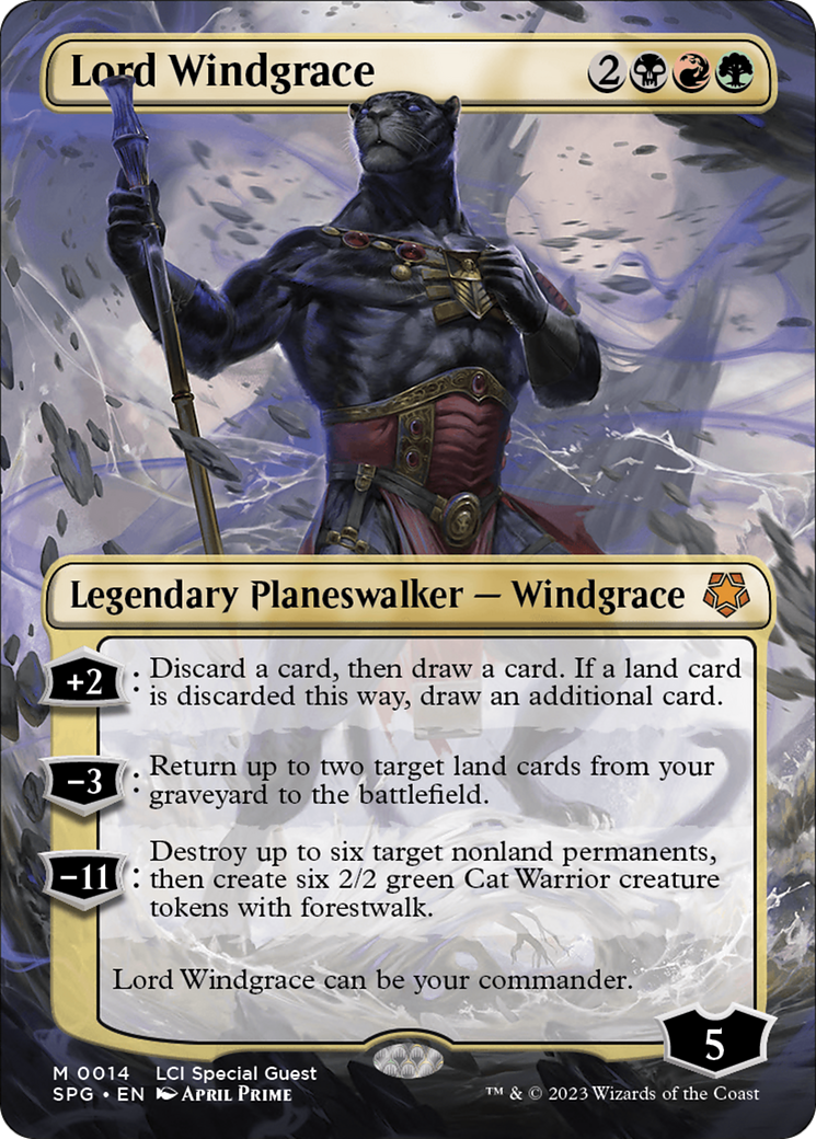 Lord Windgrace (SPG-014) - Special Guests (Borderless) Foil - Premium MTG Single from Wizards of the Coast - Just $1.46! Shop now at Game Crave Tournament Store