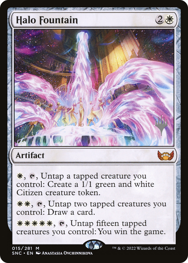 Halo Fountain (PSNC-15P) - Streets of New Capenna Promos Foil - Premium MTG Single from Wizards of the Coast - Just $6.58! Shop now at Game Crave Tournament Store