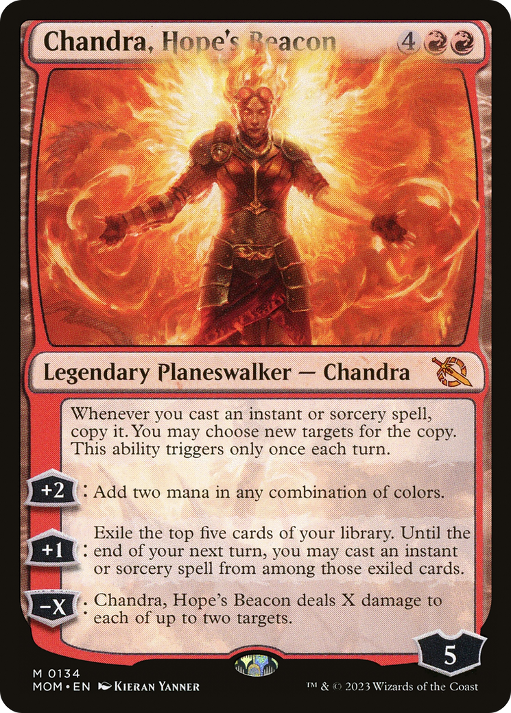 Chandra, Hope's Beacon (MOM-134) - March of the Machine Foil - Premium MTG Single from Wizards of the Coast - Just $1.98! Shop now at Game Crave Tournament Store