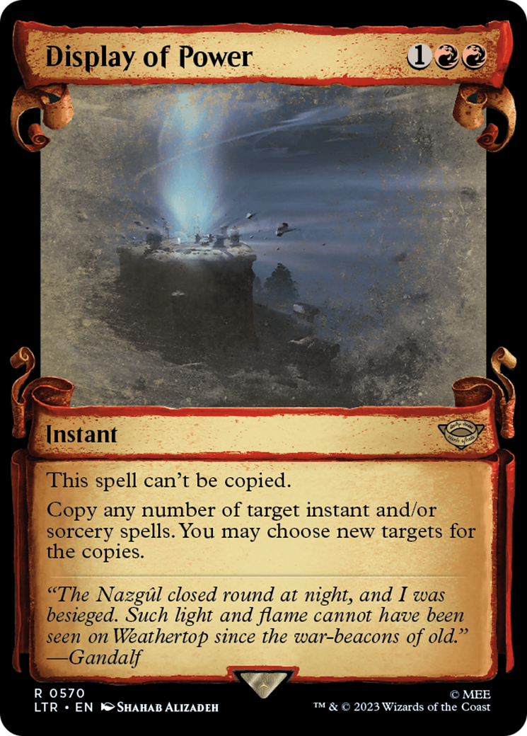 Display of Power (LTR-570) - The Lord of the Rings: Tales of Middle-earth: (Showcase) Foil - Premium MTG Single from Wizards of the Coast - Just $0.24! Shop now at Game Crave Tournament Store