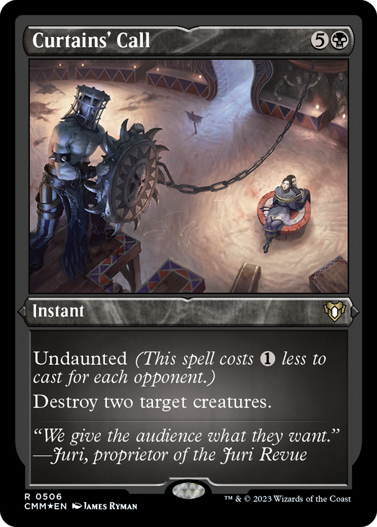 Curtains' Call (CMM-506) - Commander Masters Etched Foil - Premium MTG Single from Wizards of the Coast - Just $0.76! Shop now at Game Crave Tournament Store