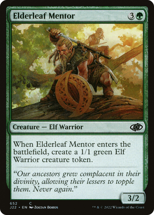 Elderleaf Mentor (J22-652) - Jumpstart 2022 - Premium MTG Single from Wizards of the Coast - Just $0.08! Shop now at Game Crave Tournament Store