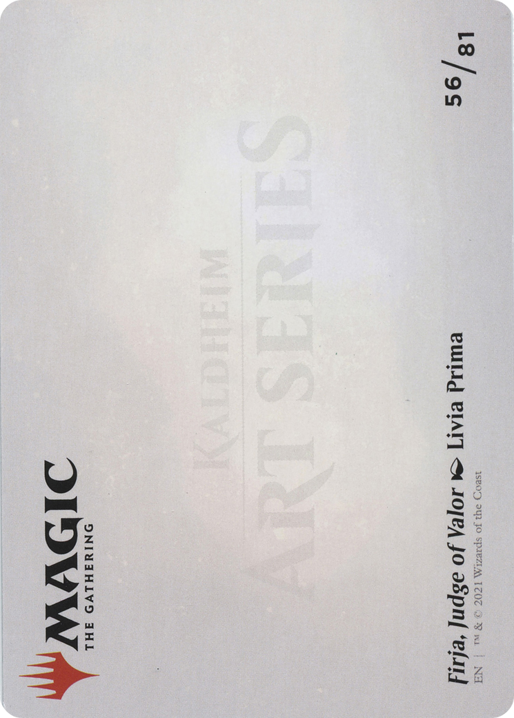Firja, Judge of Valor // Firja, Judge of Valor (AKHM-056) - Kaldheim Art Series (Borderless) - Premium MTG Single from Wizards of the Coast - Just $0! Shop now at Game Crave Tournament Store