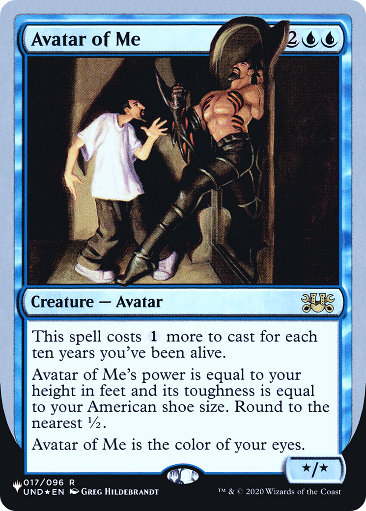 Avatar of Me (UPLIST-012) - The List (Unfinity Foil Edition) Foil - Premium MTG Single from Wizards of the Coast - Just $0.08! Shop now at Game Crave Tournament Store